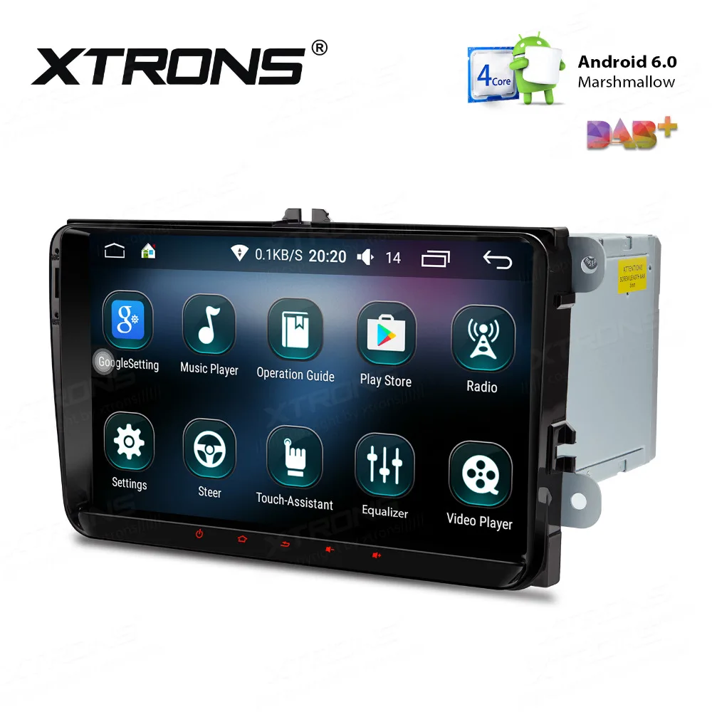 Best XTRONS 9" Android Head Unit Stereo Radio GPS Video Car DVD Player for Volkswagen Passat Estate Sedan Wagon for SEAT for SKODA 1