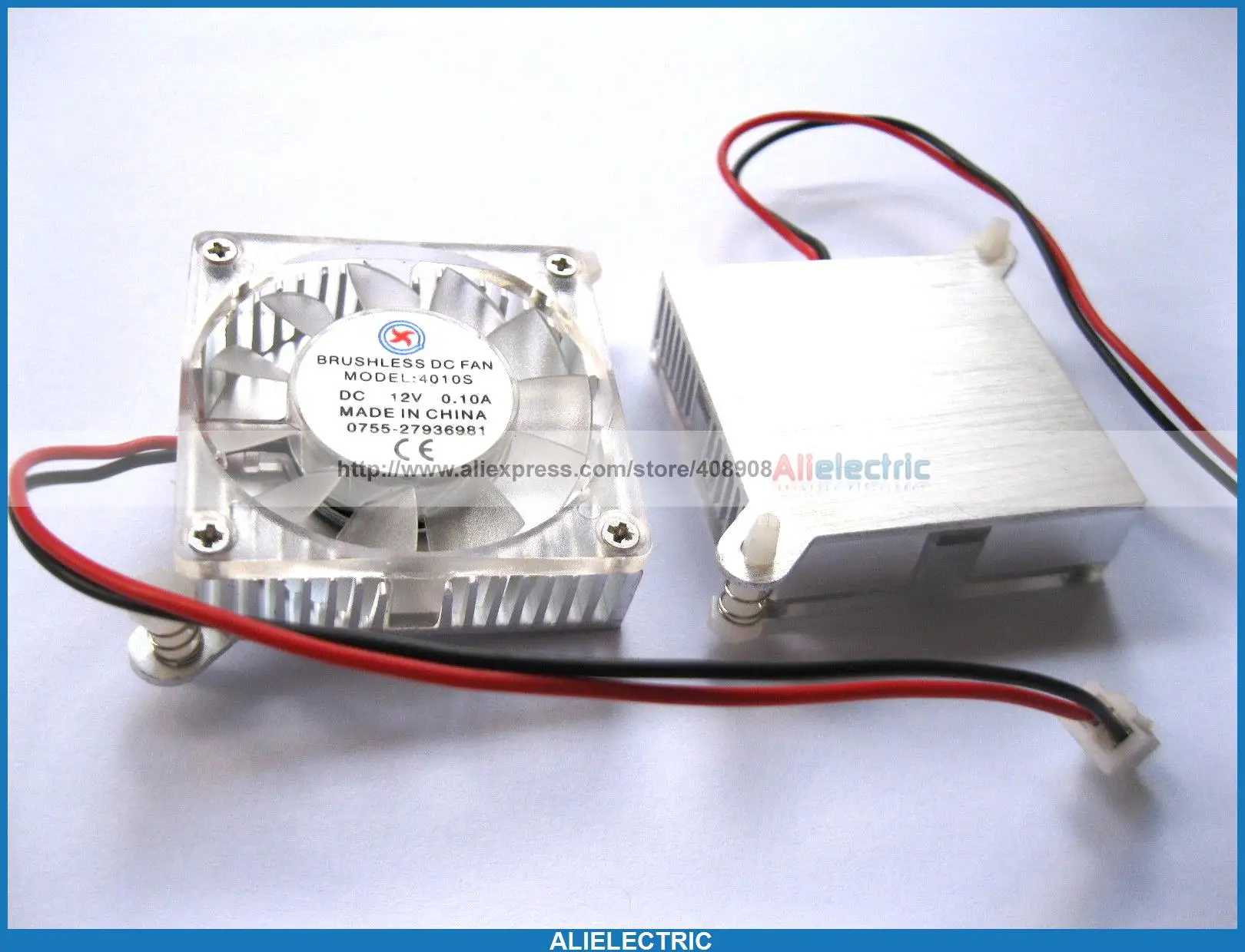 

5 Pcs Brushless DC Cooling 11 Blade Fan 4010S 12V 40x40x10mm 2pin with Heatsink 12v blower