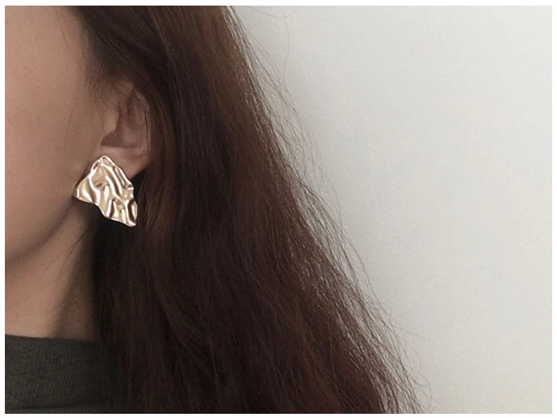 Irregular metal earrings  (7)