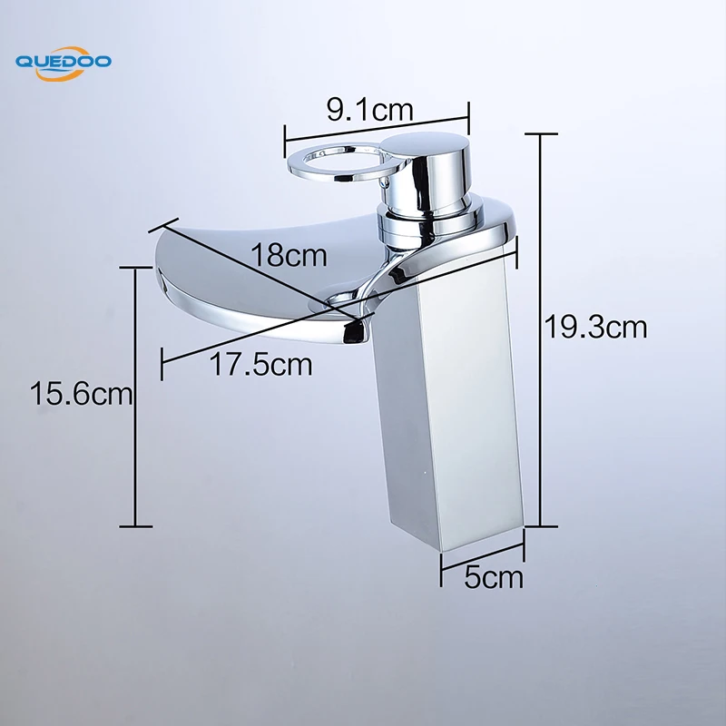 Водопад Носик Ванная комната раковина кран бассейна с одной ручкой настенное крепление хромированные готовые смесители