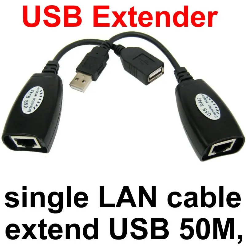 Купить Расширить usb 50 м, один сетевой кабель usb rj45 lan сетевой ...