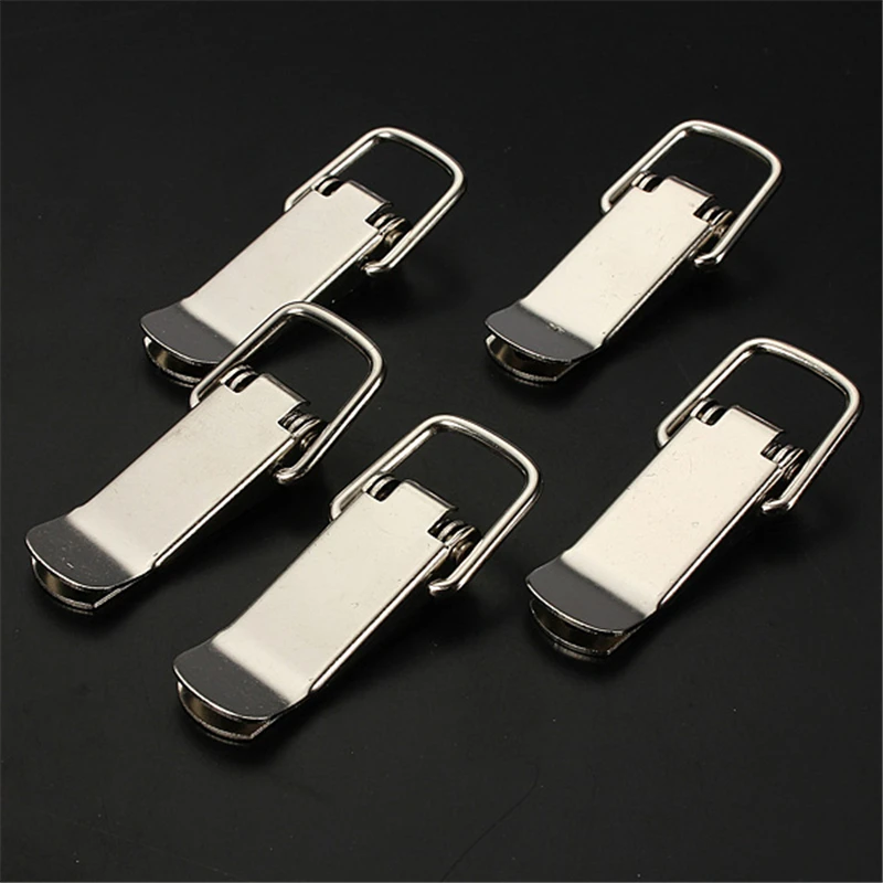 MTSPACE 4pcs/Set Hardware Cabinet Boxes Spring Loaded Latch Catch Toggle Iron Hasp For Sliding Door Simple Window Cabinet