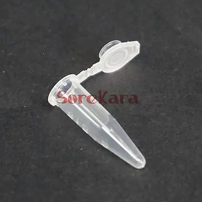 1000pcs Scale line 0.5ml Laboratory Plastic Centrifuge tube V-bottom Vial Snap Cap For Sample Specimen