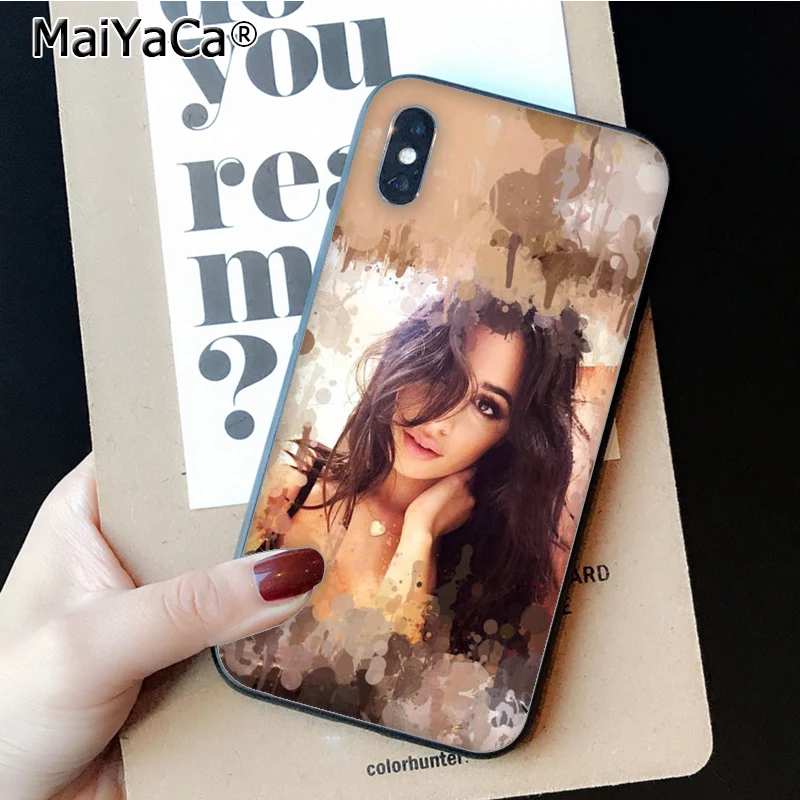 MaiYaCa Camila Cabello DIY Painted Phone Accessories Case for Apple iPhone 8 7 6 6S Plus X XS MAX 5 5S SE XR Cellphones