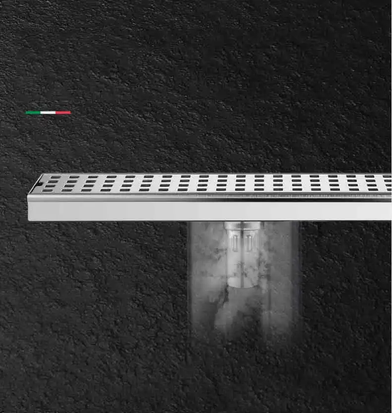 Bagnolux 600/700/800/900/1000 мм Высокое качество квадратный 304 Нержавеющая сталь Длинные Линейный напольная Решетка отходов Слив в ванной