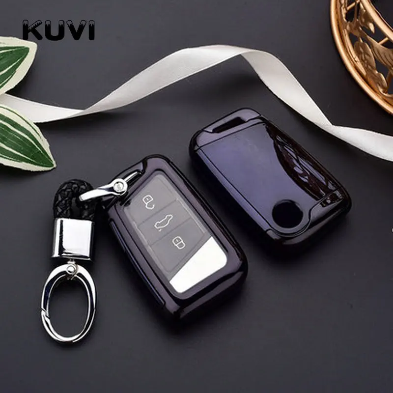 

PC+TPU Car Key Case Cover For Volkswagen VW Magotan Passat B8 Skoda A7 Variant Superb keychain