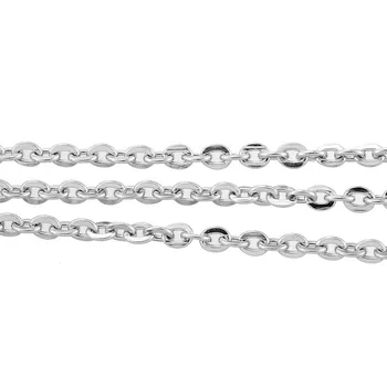 

LASPERAL 10M Silver Tone Stainless Steel Cable Chain For Necklace Women Men Necklace Chain DIY Jewelry Findings 3x2.5mm