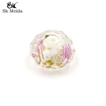 

12mm Flower Design Faceted Glass Beads For Jewelry Making 30pcs Kralen Voor Sieraden Maken Crafts Materials