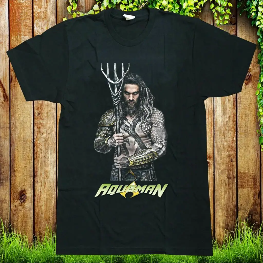 

Aquaman Jason Momoa Superhero Comics Movie Funny T-Shirt S - 3XL 2018 New Fashion T Shirt Men Cotton Western Style