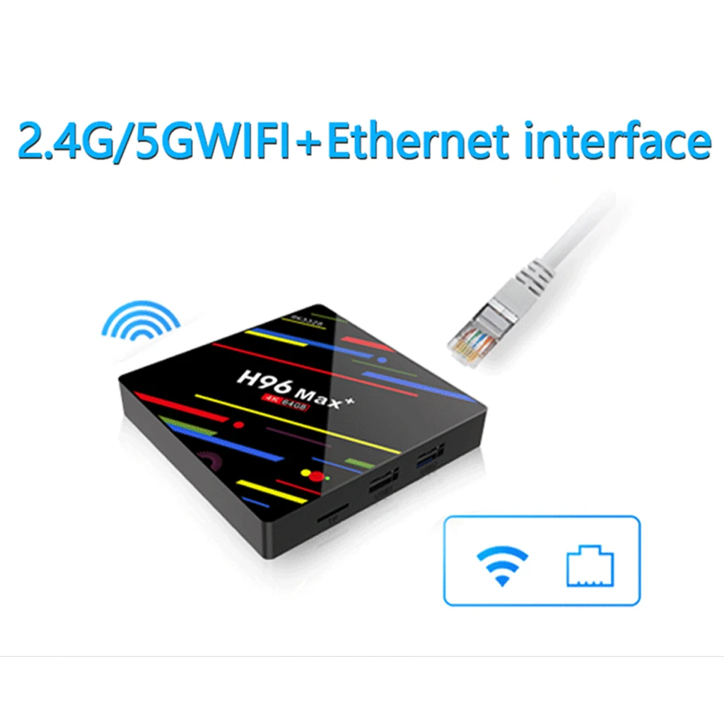 H96 Max Plus TV Box Android 9.0 4GB RAM 64GB ROM Set Top Box RK3328 5G Wifi 4K Media Player