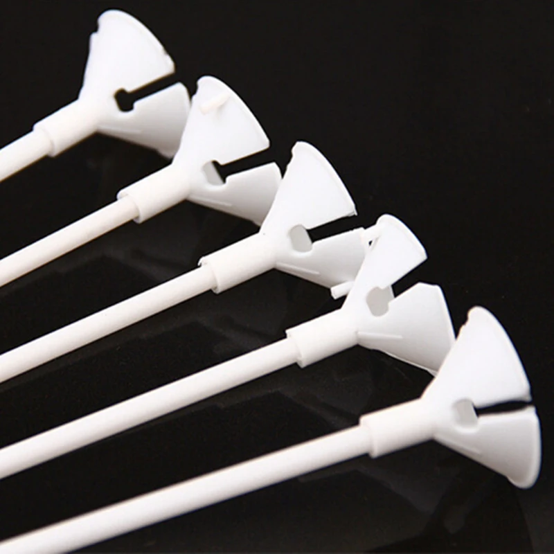 

50sets/lot 32cm latex Balloon Stick White PVC Rods For Supplies Balloons Holder Sticks With Cup Party Decoration Accessories