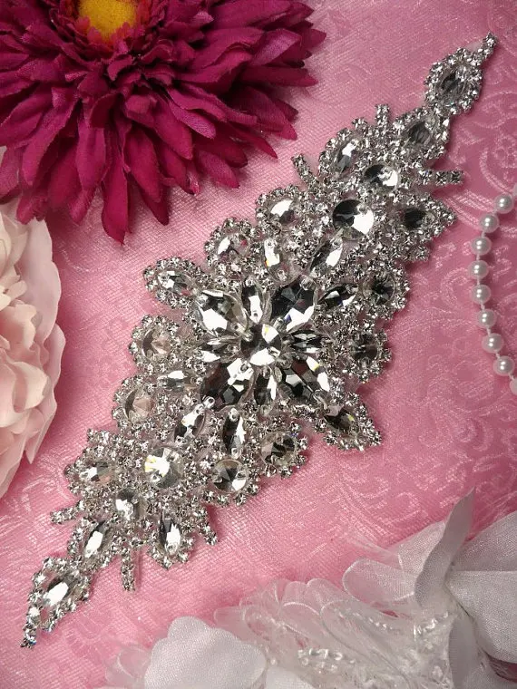only applique 23cm TOPQUEEN S01 свадебный пояс Стразы ленты Пояски для свадебной вечеринки Свадебные аксессуары Свадебные ремни свадебное платье пояс - Цвет: only applique 23cm