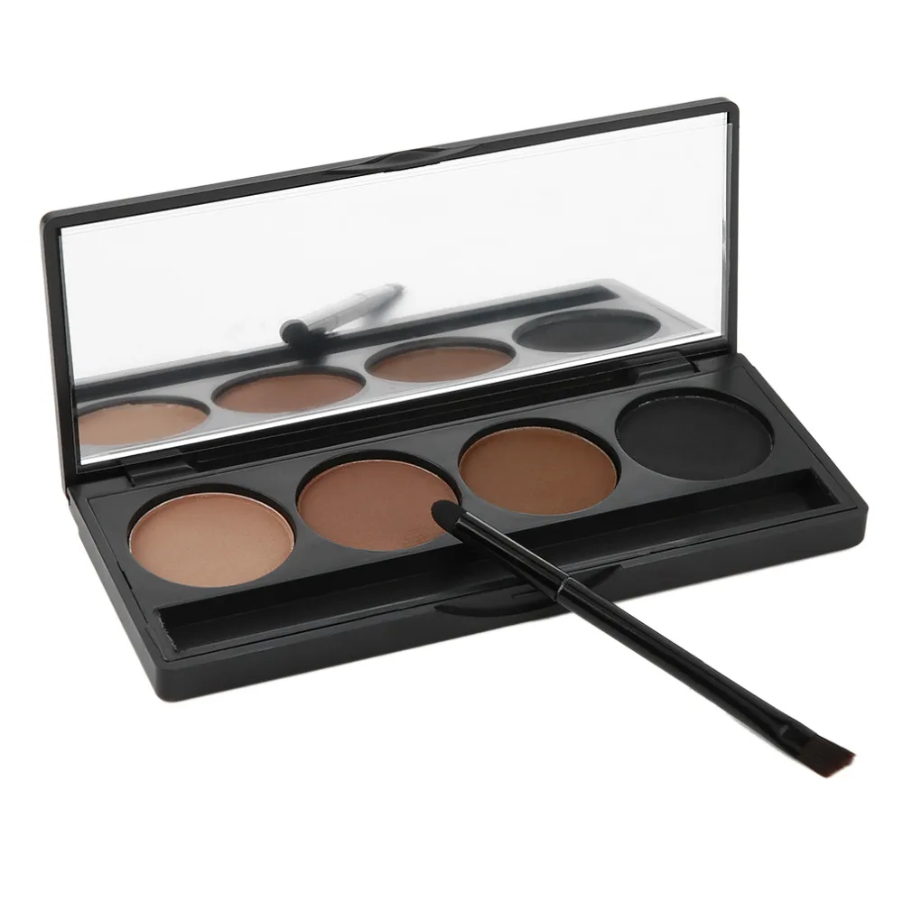 

New Makeup 2017, 4 Colors Eyebrow Powder Palette With Brush Mirror Beauty Eyes Tools Eye brow Enhancer Set Make Up Kit