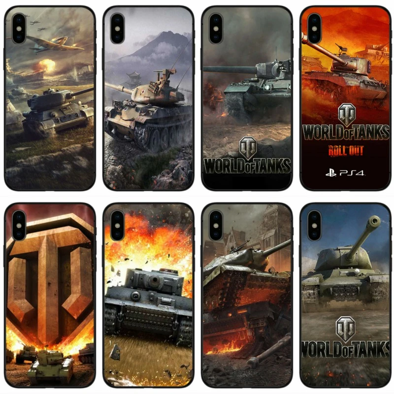 World Of Tanks Cover Soft Silicone Black Phone Case For Iphone 6 6plus 7 8plus 5 5s 5c Se For Iphone X Xs Xr Xs Max Phone Case Covers Aliexpress