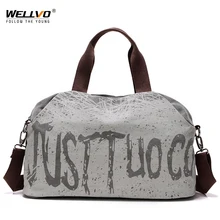 Дорожная сумка для путешествий, женская большая Холщовая Сумка с буквенным принтом, сумки через плечо, мужская сумка для багажа, портативные сумки XA31WC
