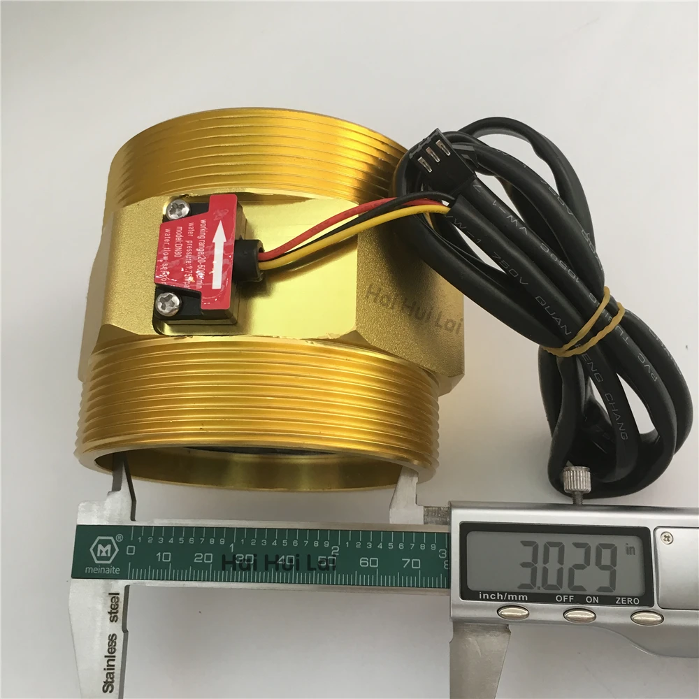 

DN80 Water aluminum 3" Flow Flowmeter Counter Hall Sensor Meter 30-500L/min