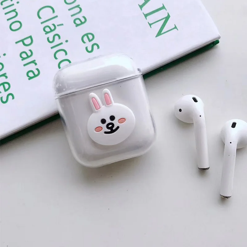 Мультфильм милый 3D Микки Минни большие глаза Airpods Крышка для Apple беспроводной Bluetooth гарнитура Ipod анти-осень мягкая коробка оболочки