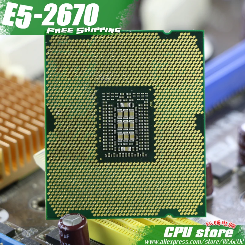 Процессор Intel Xeon E5 2670 E5-2670 ЦП 20 Мб кэш-памяти, 2,60 ГГц, 8,00 GT/s IntelQPI LGA 2011 SROKX C2 AliExpress Stmal de trabalho