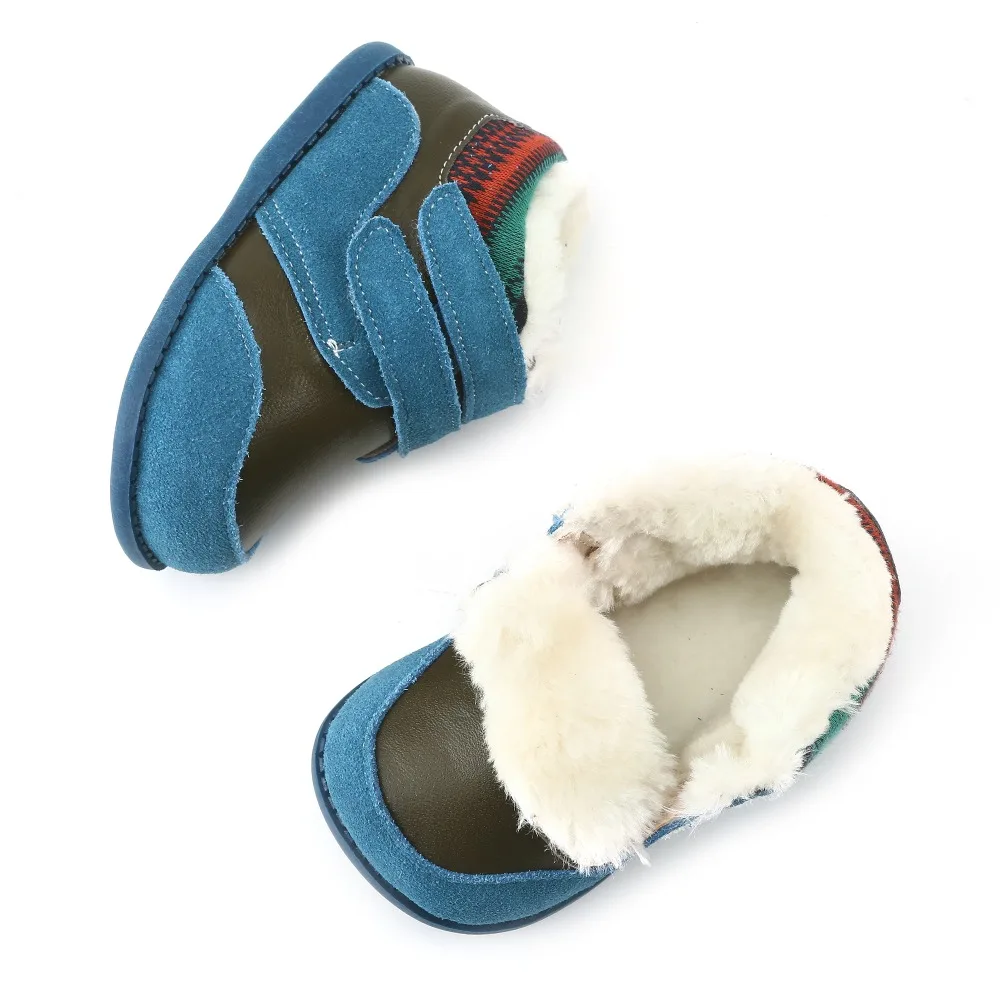 Tipsietoes Winter Children Shoes Leather Martin Kids Snow Cowboy Boots Boys Fashion Sneakers Bota Booties Infantis