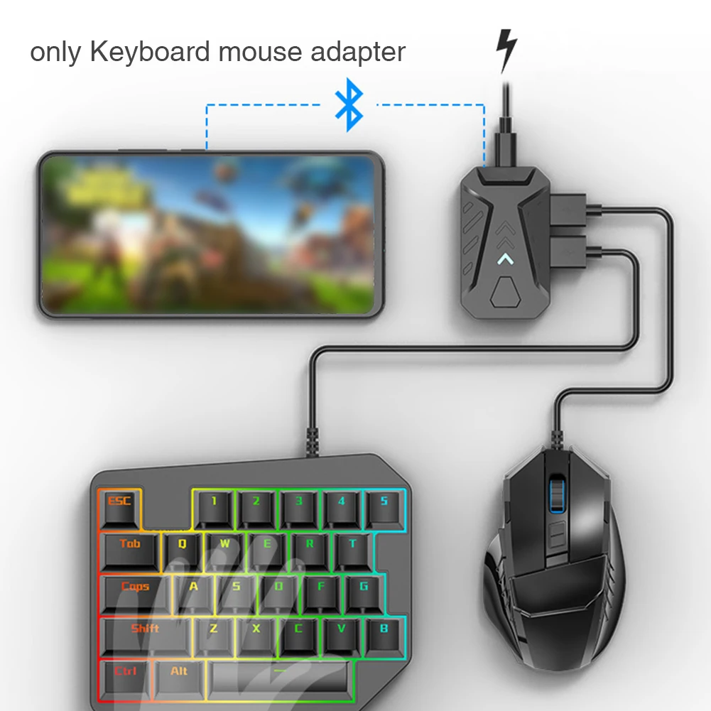 

Safe Wireless Keyboard Mouse Adapter Accessories Universal Converter USB Portable Mobile Gaming Bluetooth 4.0 Controller PC Tool