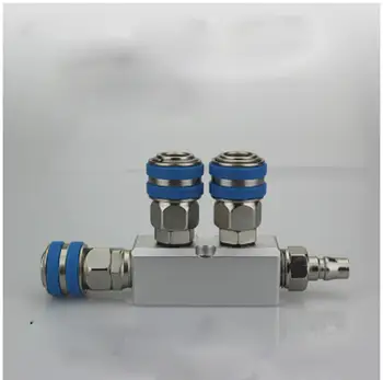 

C Type Socket Out 2 Way Pneumatic Air Solid Aluminum Manifold Block Splitter