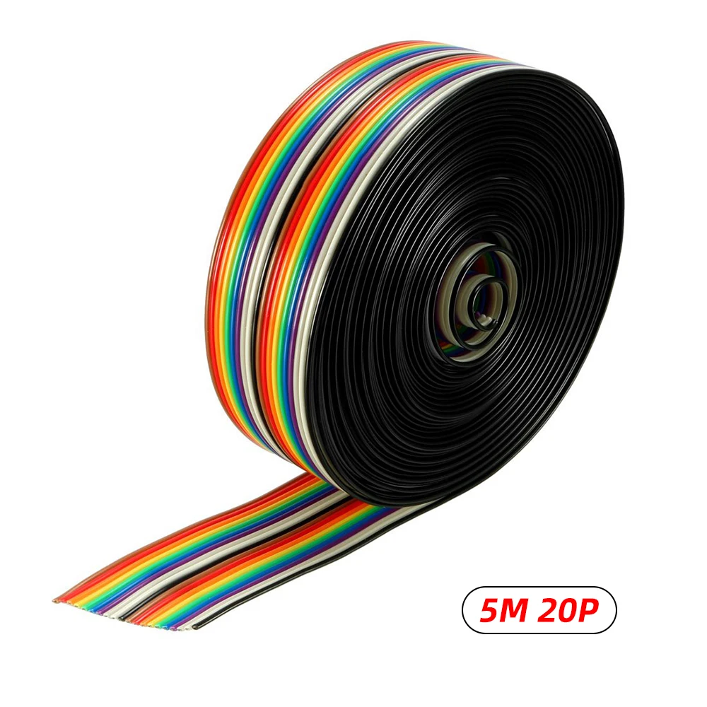 

5M Cable 20P Flat Color Flat Line Support Wire Soldered Cable Connector Wire