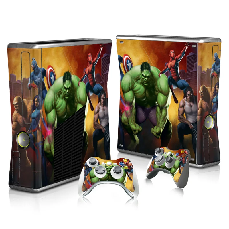 

For Xbox 360 Slim Skin classical superman skin Sticker Cover Console and 2 Controller game Accessory