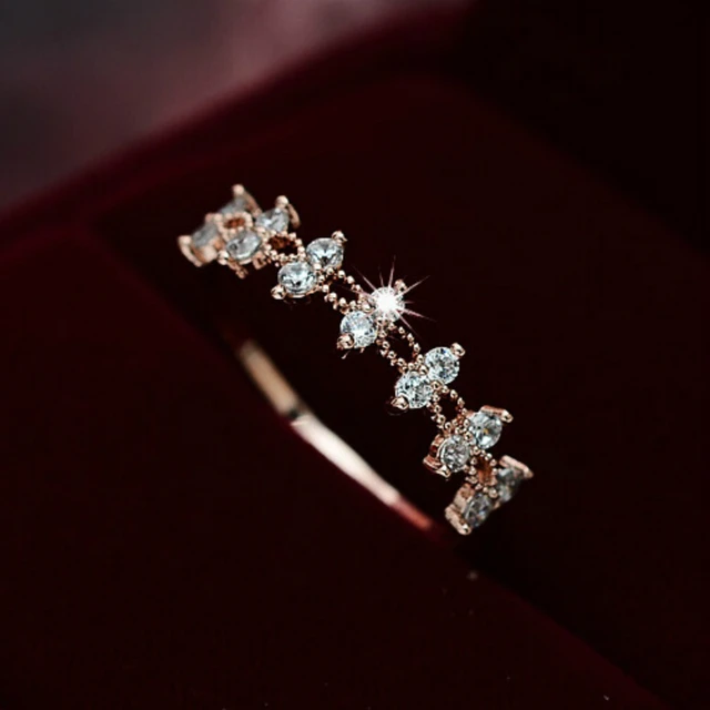 2018 Decalite CZ Del Fiore Del Merletto Anello Color Oro Donne di Stile di Modo 2018 Decalite CZ Del Fiore Del Merletto Anello Color Oro Donne di Stile di Modo