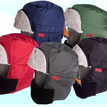 Женская Мужская зимняя Лыжная термо Россия ушанка стиль шапка с ушами теплые шапки для спорта на открытом воздухе и велоспорта