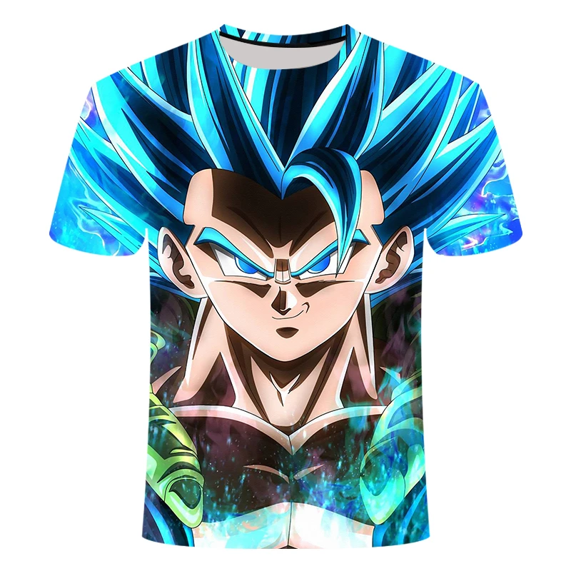 

New Dragon Ball T Shirts Mens Super Saiyan Summer 3D Print Super Saiyan Goku Black Dragonball Casual Tee Shirt tops Tee Size 6XL