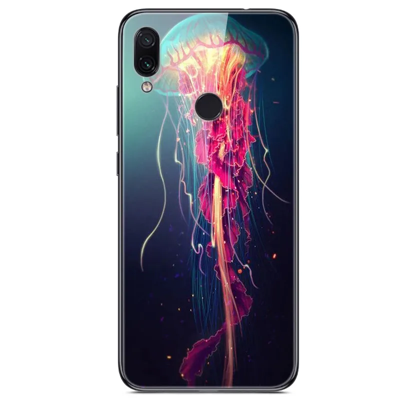 6,3 ''для xiaomi Redmi Note 7, чехол из закаленного стекла, мягкий бампер, 3D печать, чехол для xiaomi Redmi Note 7, Note7 Pro 7 S, чехол для телефона - Цвет: 03