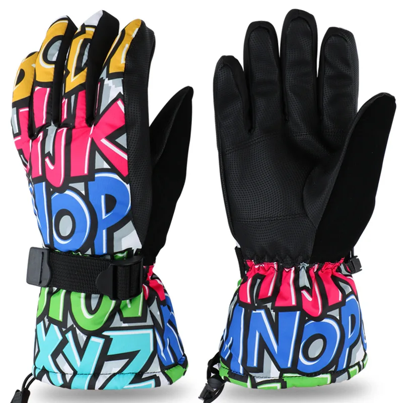 Зимние теплые перчатки с забавным рисунком для женщин и мужчин, водонепроницаемые перчатки для катания на лыжах, сноуборде, велоспорта, снегохода, мотоцикла