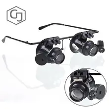 20x лупа увеличительное стекло лупа объектив лупа ювелира ремонт часов светодиодный светильник