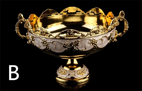 European alloy metal storage tray fruit bowl candy dish upscale luxury decoration KTV Bar