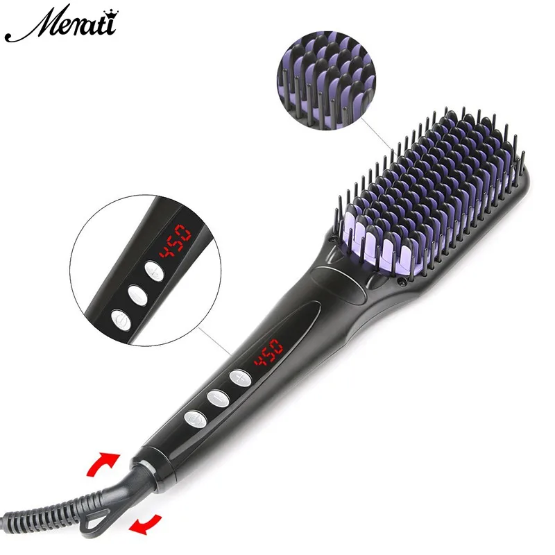 Freeshipping Hairdressing Brush Barber Straightening Hair Comb Hairdresser straighten hair hot comb fast straightening brush | Бытовая