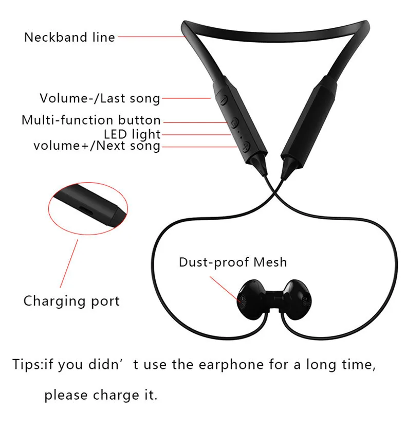 12-bluetooth earphone