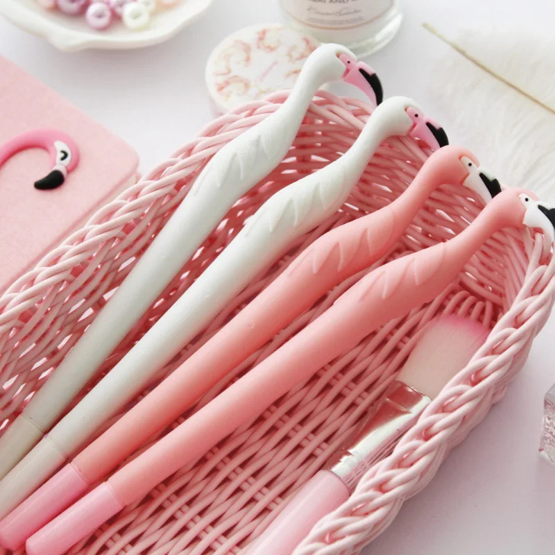 

Creative 0.5mm Black Ink Cute Pink Flamingo Gel Pen Cartoon Kawaii Pens For Writing Gift Office School Supplies Pens Papeterie