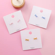 Летние милые цветные серьги-гвоздики с бантом для женщин, корейские серьги, милые серьги Букле д 'ореиль Brinco, японские серьги