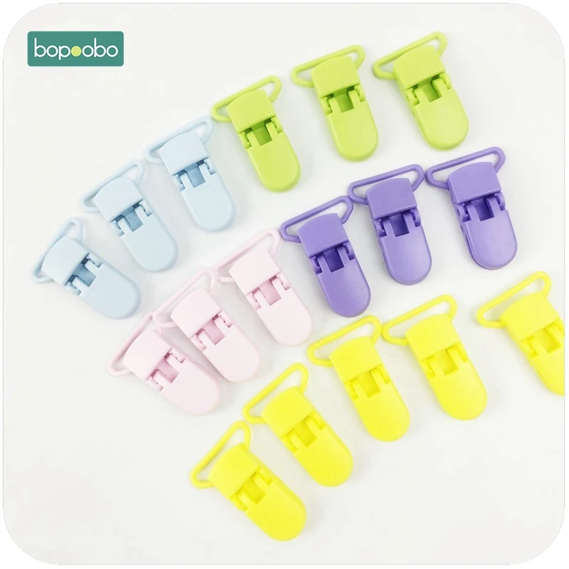 Bopoobo Baby Pacifier Clips Baby Plastic 40pcs Pacifier Clips Eco-friendly Soother/Paci/Dummy/Nuk/Bib/Toy Holder Clips Beads images - 6