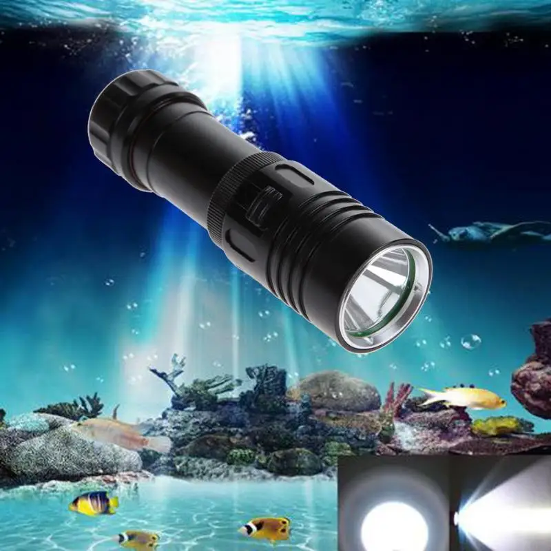 Белый светодиодный водонепроницаемый подводный дайвинг вспышка светильник фонарь подводный 100 м водонепроницаемый Дайвинг светильник ягненка для рыбалки