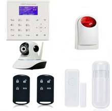 YobangSecurity Wifi GSM Wireless Home Burglar Security System With Video IP Camera Wireless Strobe Siren Android IOS APP
