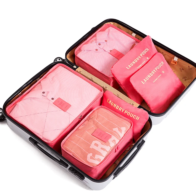 6pcs/set Nylon Waterproof Tidy Sorting Pouch Portable Organizer 5 6pcs/set Nylon Waterproof Tidy Sorting Pouch Portable Organizer 5