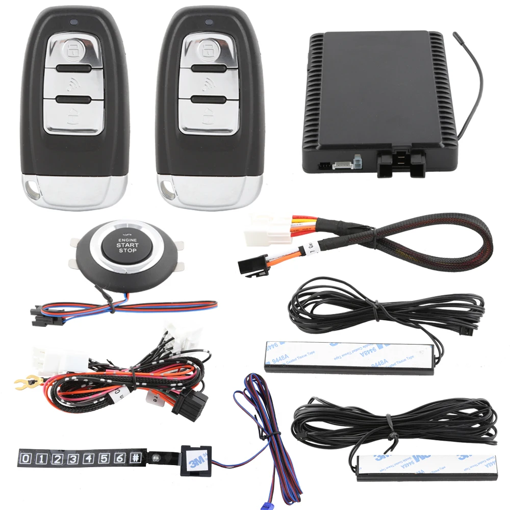 Remote Engine Start Car Alarm System Passive Keyless Entry
