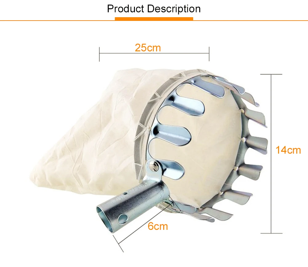 Высококачественные металлические инструменты для садоводства, коллекторы для фруктовых яблоки, персики, ручные инструменты для сбора дерева
