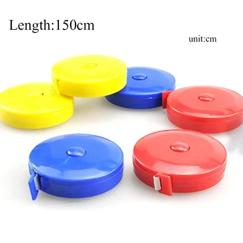 

1PC 150CM Roulette Measuring Tape Measure Retractable Colorful Portable Ruler Centimeter Inch for clothing feet soft feet