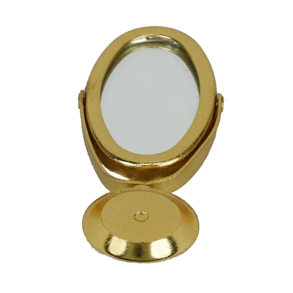 1/12 Dollhouse Miniature Metal Mirror Mirror Goldin Furniture Toys from Toys & Hobbies on