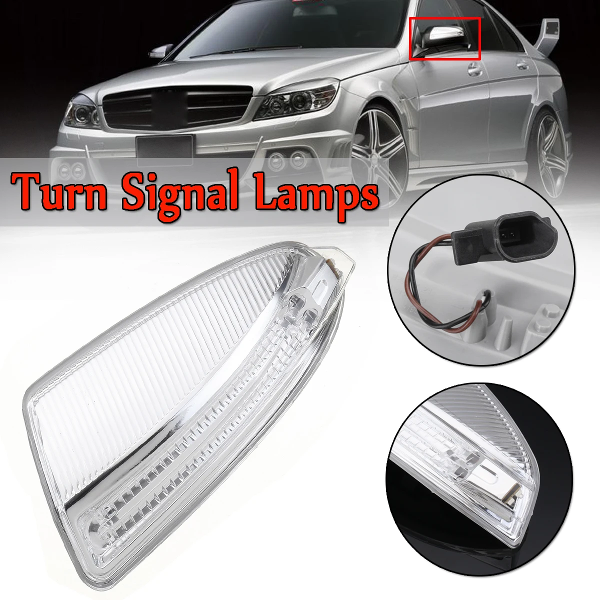 Door Rearview Mirror Turn Signal Lamps Lights Auto For MercedesFor Benz