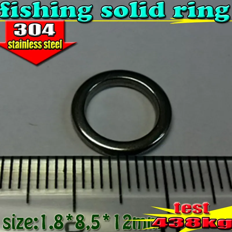 

2022free shipping 50pcs/lot fishing solid ring Stainless steel 1.8*8.5*12mm the best quality 304 stainless steel