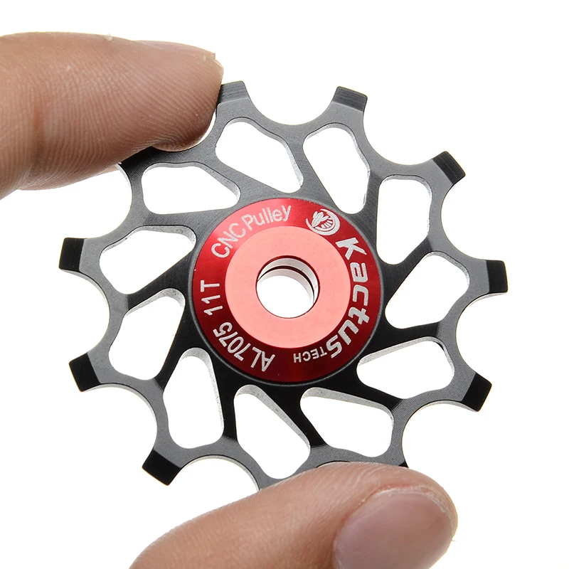 11T Ceramic Pulley CNC Machined Bicycle Rear Derailleur Steel Bearing Wheel MTB Road Bike Guide Roller Bearing Part Accessory Set 9g (5)