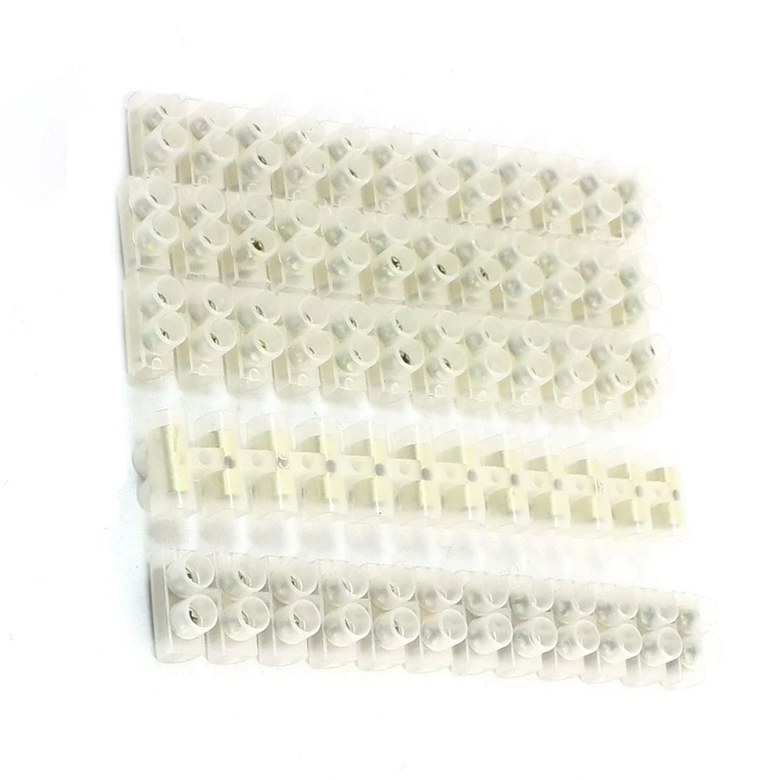 

Promotion! 5Pcs 20A 12 Positions Two Rows Screw Terminal Barrier Block Connector